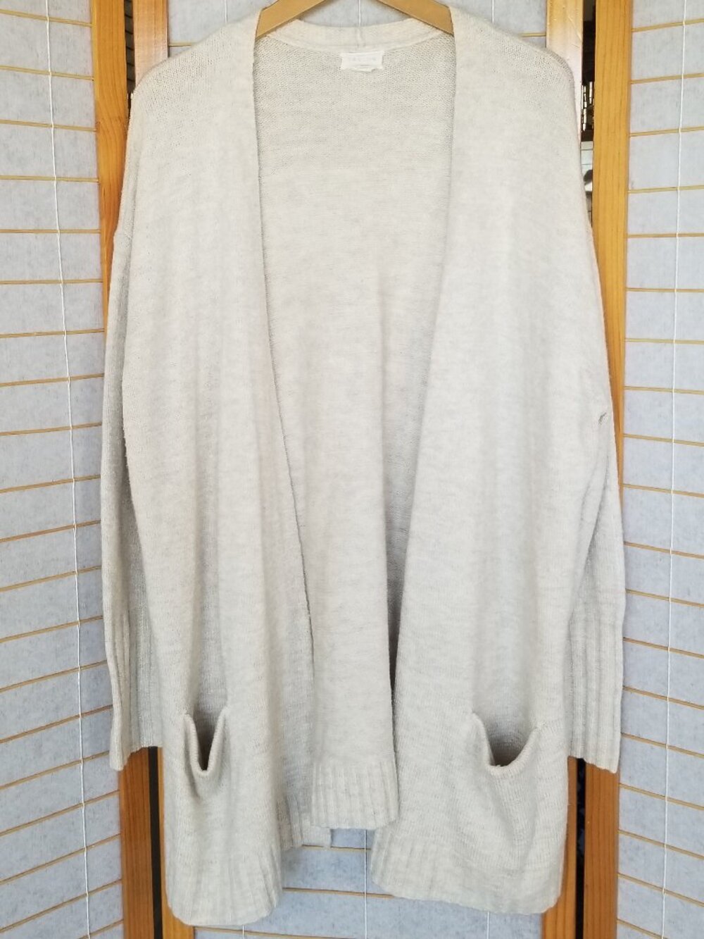 Caslon Ivory Open Front Cardigan Sweater Size XL